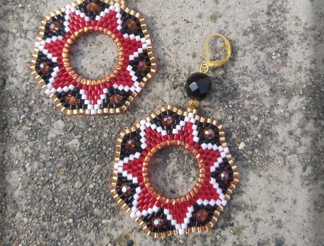 Růžové kvítí - náušnice