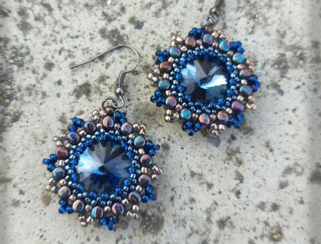 Růžové kvítí - náušnice