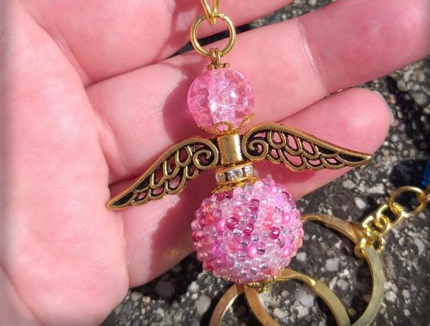 Růžové kvítí - náušnice