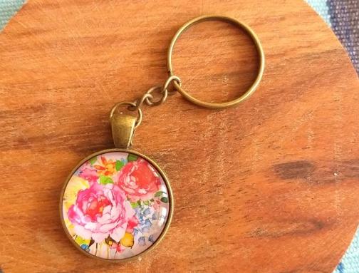 Růžové kvítí - náušnice