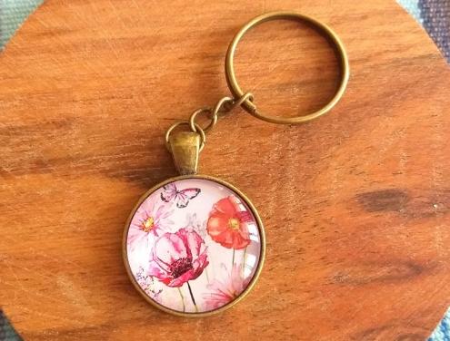 Růžové kvítí - náušnice