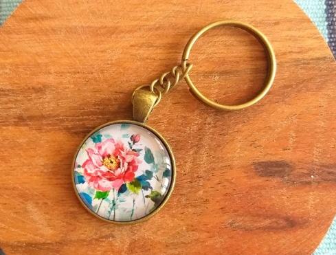 Růžové kvítí - náušnice