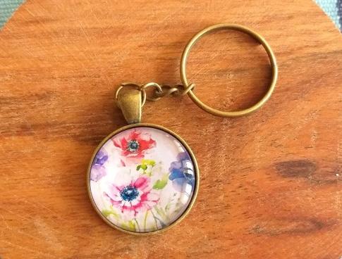 Růžové kvítí - náušnice