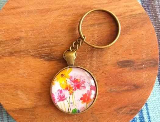 Růžové kvítí - náušnice