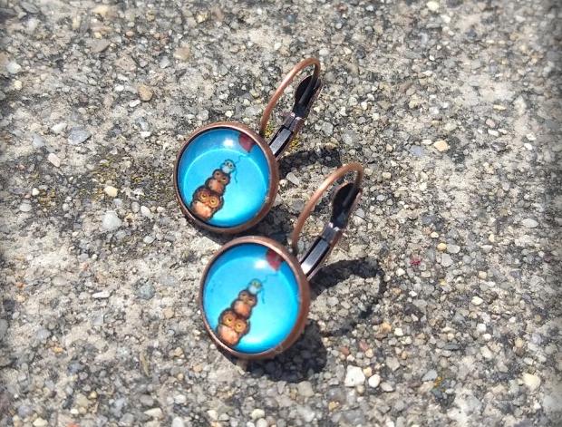 Růžové kvítí - náušnice