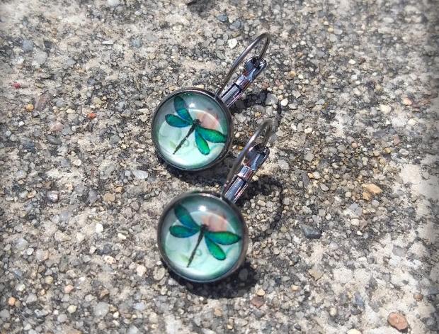 Růžové kvítí - náušnice