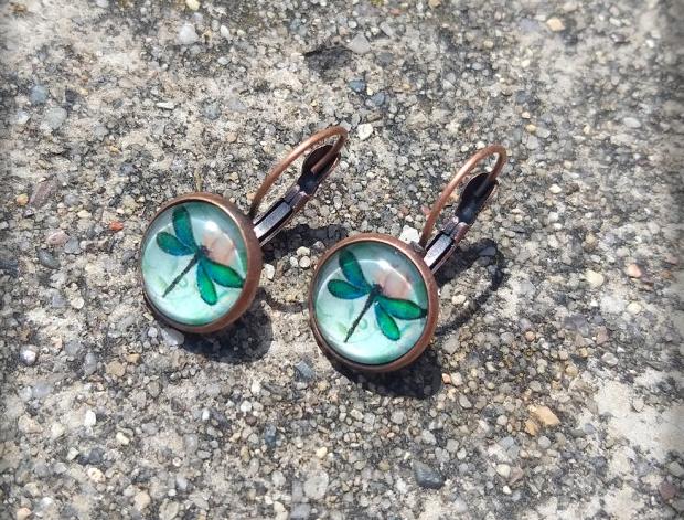 Růžové kvítí - náušnice