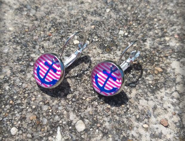 Růžové kvítí - náušnice