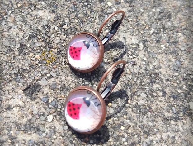 Růžové kvítí - náušnice