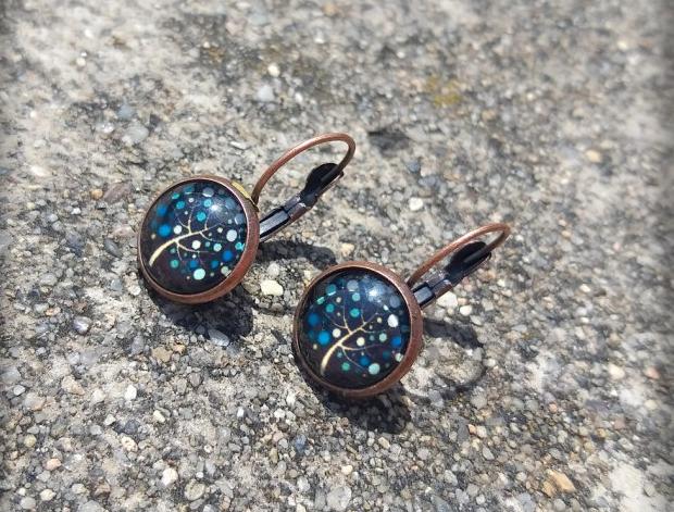 Růžové kvítí - náušnice