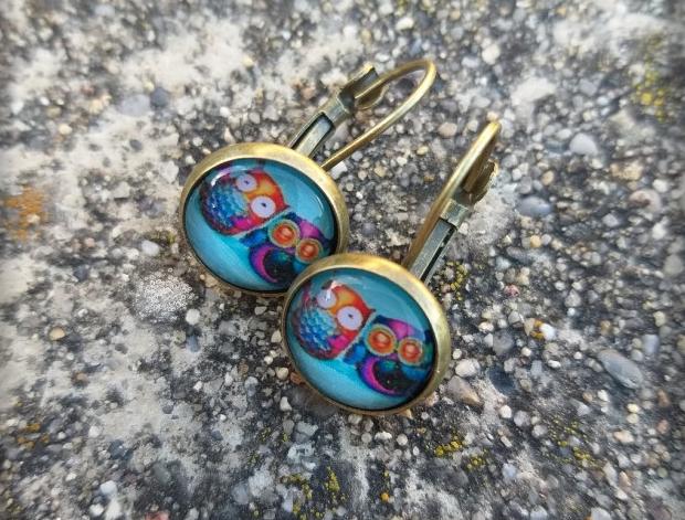 Růžové kvítí - náušnice