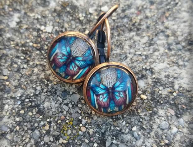 Růžové kvítí - náušnice