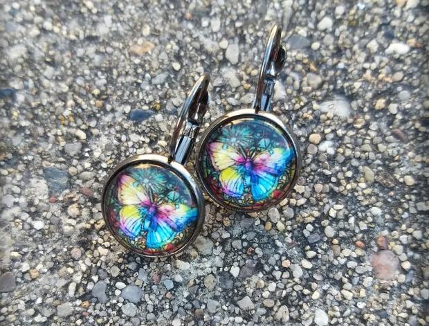 Růžové kvítí - náušnice