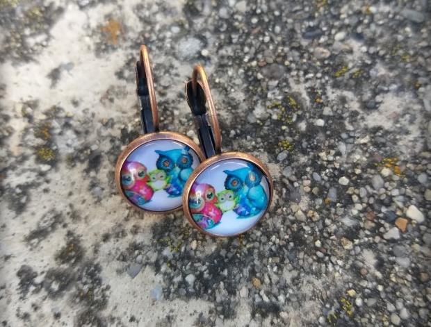 Růžové kvítí - náušnice