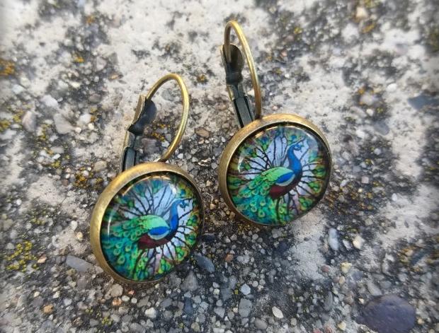 Růžové kvítí - náušnice