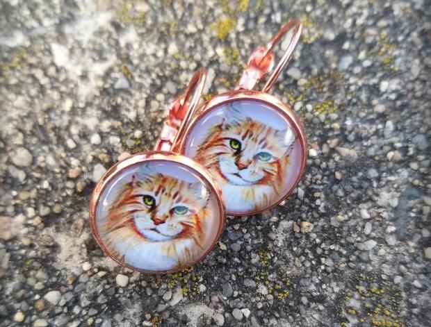 Růžové kvítí - náušnice