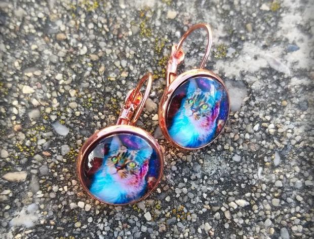 Růžové kvítí - náušnice