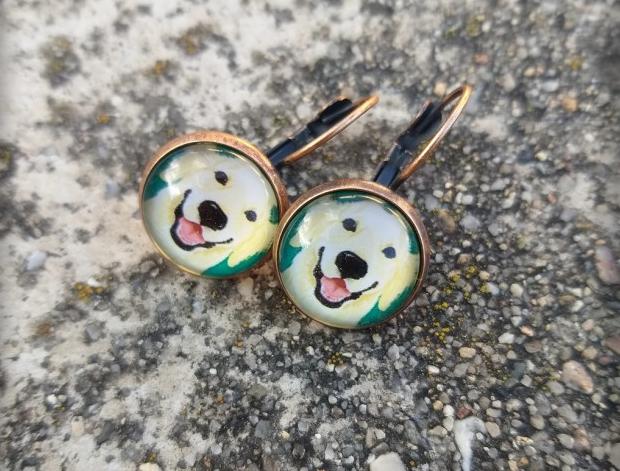 Růžové kvítí - náušnice