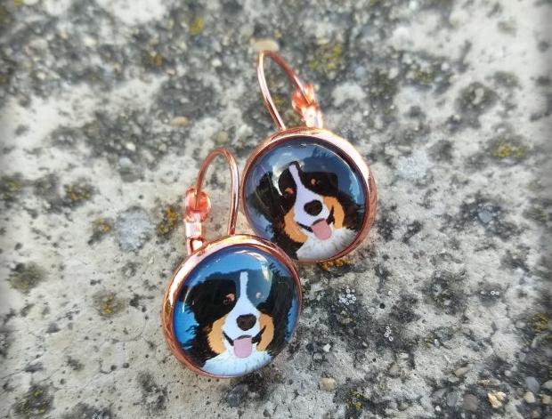 Růžové kvítí - náušnice