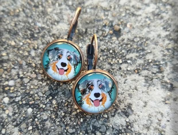 Růžové kvítí - náušnice