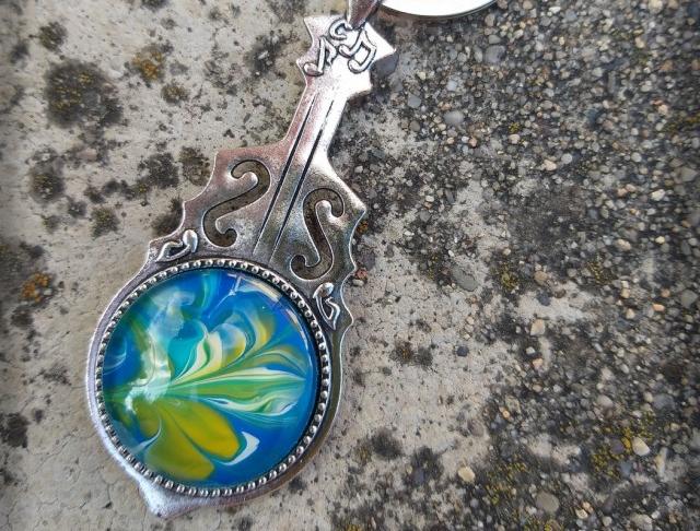 Růžové kvítí - náušnice