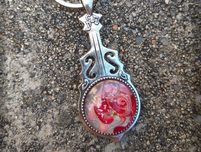 Růžové kvítí - náušnice