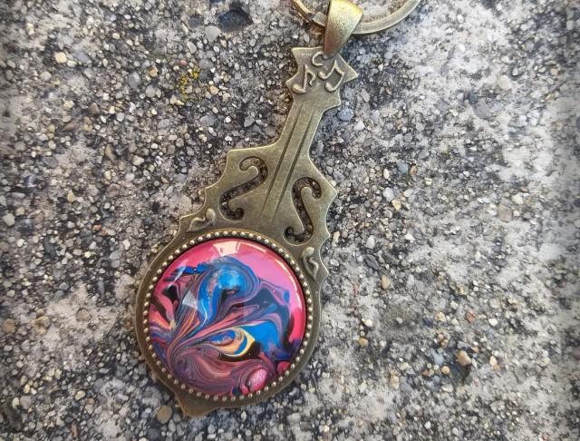 Růžové kvítí - náušnice