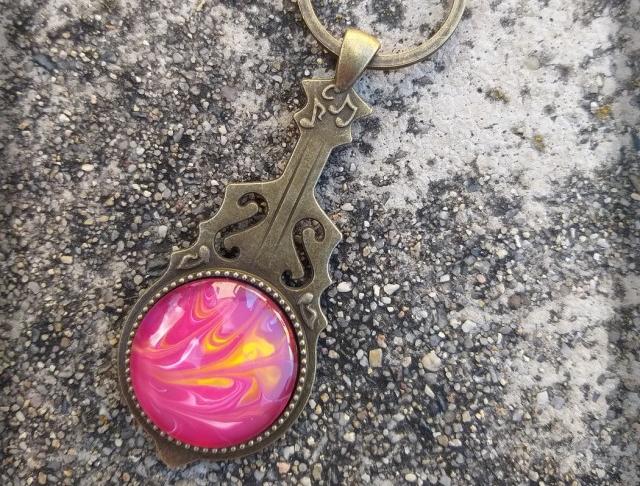 Růžové kvítí - náušnice