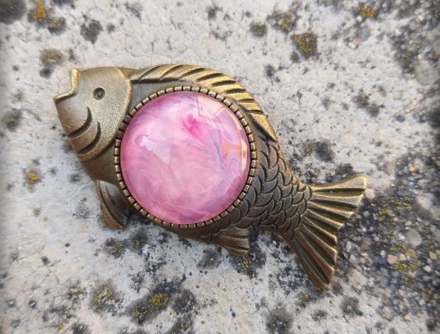 Růžové kvítí - náušnice