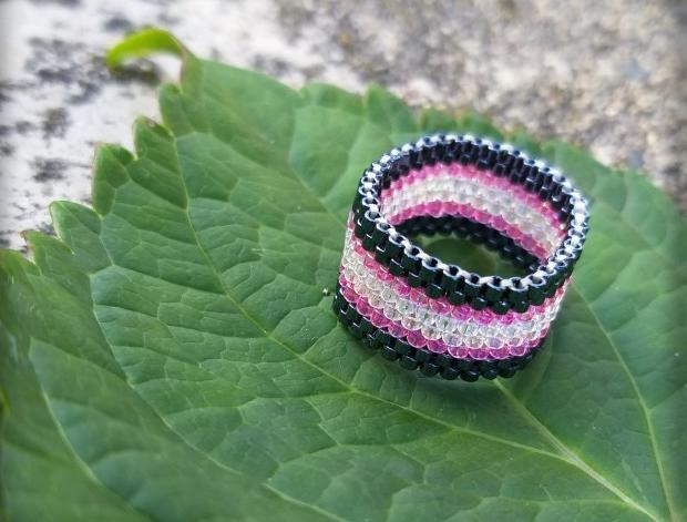 Růžové kvítí - náušnice