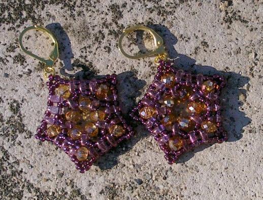 Růžové kvítí - náušnice