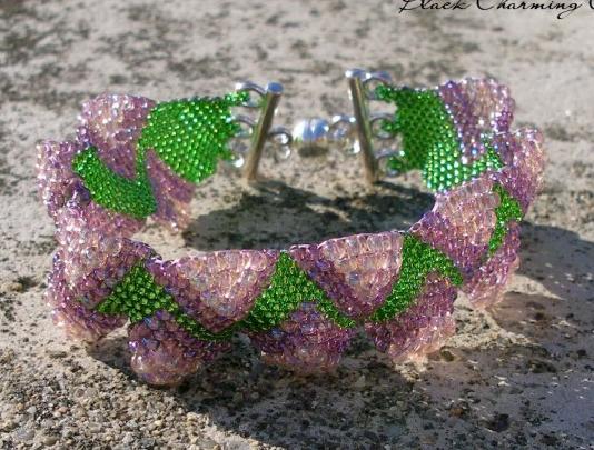 Růžové kvítí - náušnice