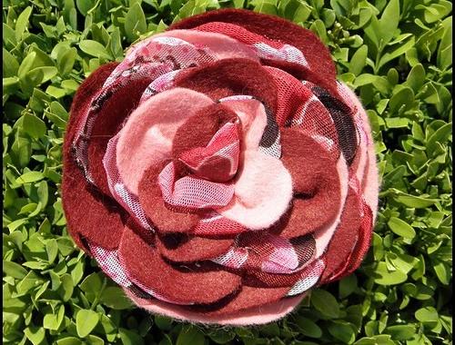 Růžové kvítí - náušnice