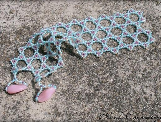 Růžové kvítí - náušnice