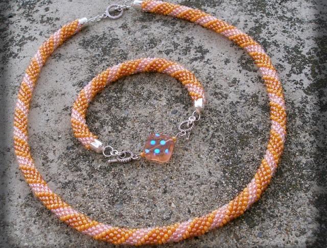 Růžové kvítí - náušnice