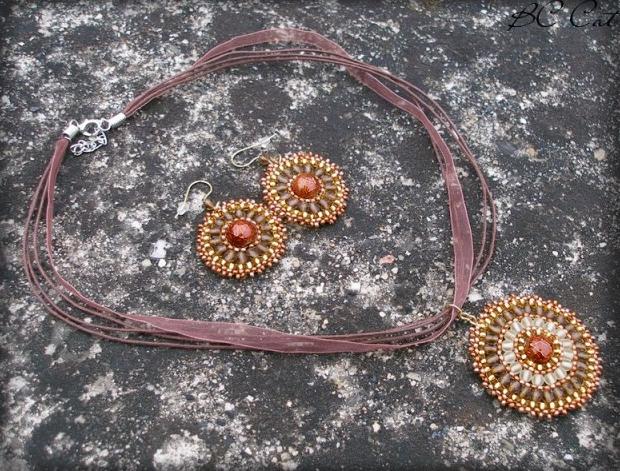 Růžové kvítí - náušnice