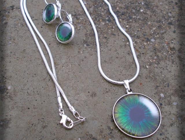 Růžové kvítí - náušnice