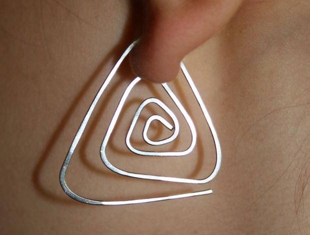 Náušnice - čtyřlístek - ocel