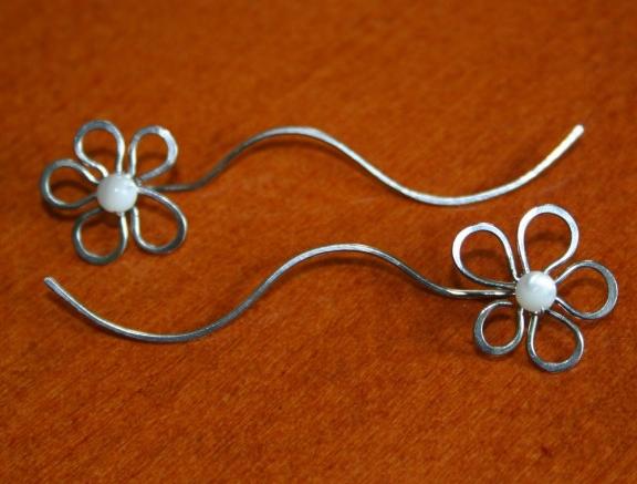 Náušnice - čtyřlístek - ocel