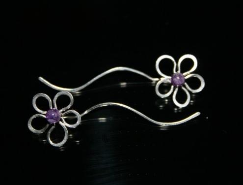 Náušnice - čtyřlístek - ocel