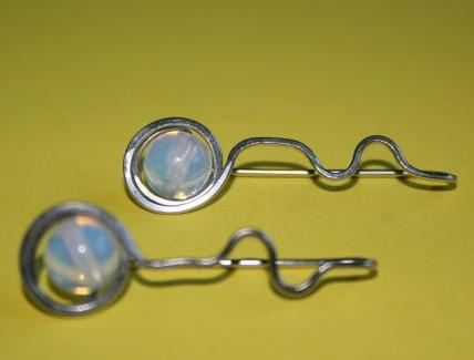 Náušnice - čtyřlístek - ocel