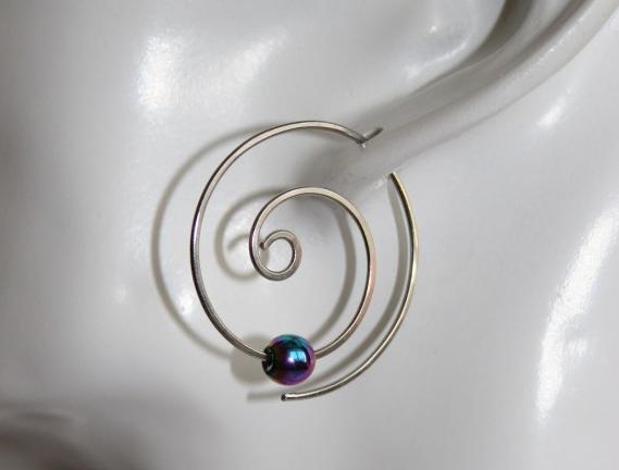 Náušnice - čtyřlístek - ocel