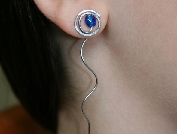 Náušnice - čtyřlístek - ocel