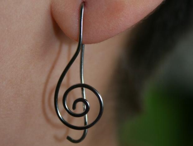 Náušnice - čtyřlístek - ocel