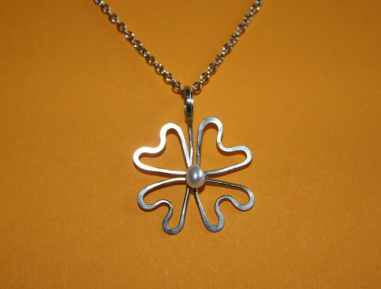 Náušnice - čtyřlístek - ocel