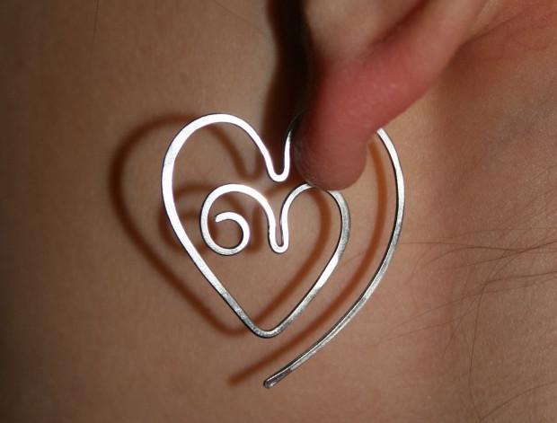 Náušnice - čtyřlístek - ocel