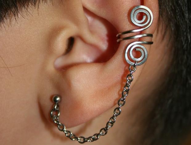 Náušnice - čtyřlístek - ocel