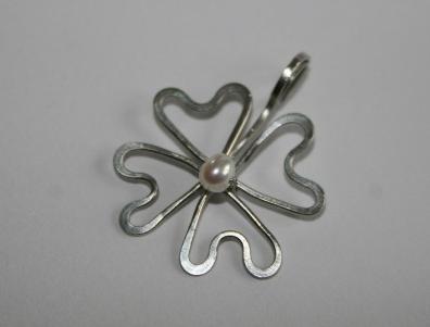 Náušnice - čtyřlístek - ocel