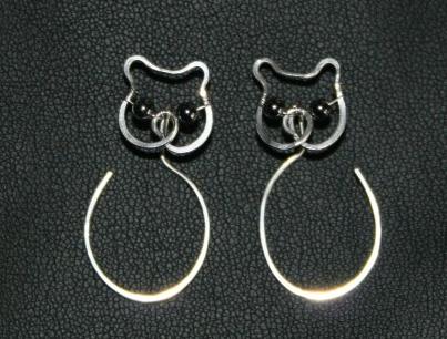 Náušnice - čtyřlístek - ocel