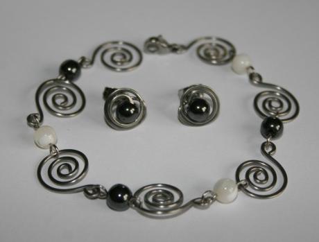 Náušnice - čtyřlístek - ocel